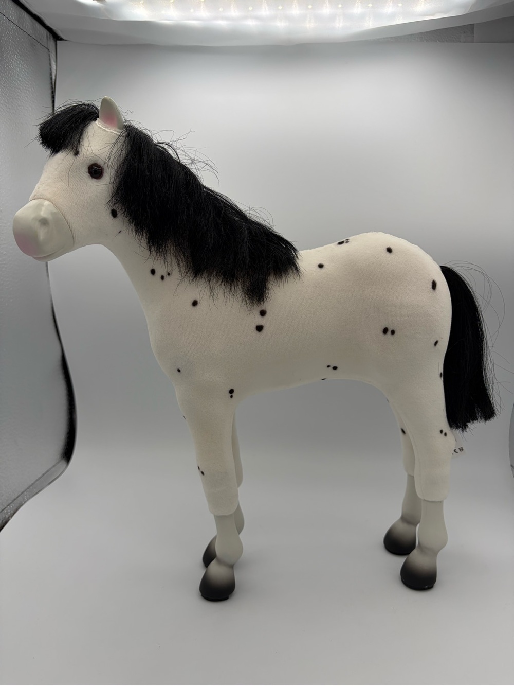 American Girl Horse Sparks Flying Kaya's Foal 13" White Black Spots